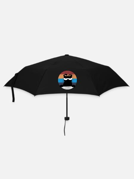 Grumpy Katze - Regenschirm (klein) - Schwarz