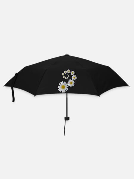 Marguerites fleur, fleur, floral, fleuron - Parapluie standard - noir