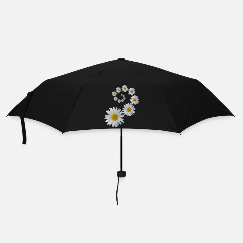 Margeriten Blume, Blumen, Blüte, floral, blumig - Regenschirm (klein) - Schwarz