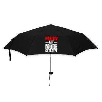 Positiv Auf Müde Getestet Irgendwas Ist Hier Faul - Regenschirm (klein) - Schwarz - Vorne