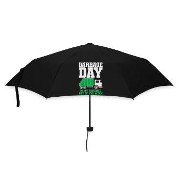 Garbage Truck Garbage Day Garbage Collection - Umbrella (small) - black - Front