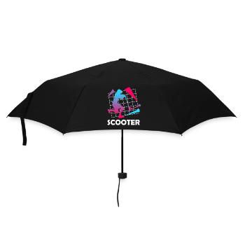 Scooter Spruch Skater Geschenk Kunst Zeichnung - Regenschirm (klein) - Schwarz - Vorne