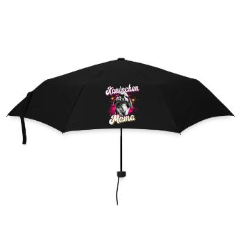 Kaninchen Mama - Regenschirm (klein) - Schwarz - Vorne
