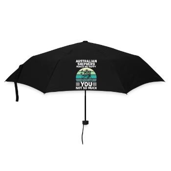 CHEPHERD AUSTRALIEN MAKES ME HEUREUX VOUS N’AVEZ PAS BESOIN DE MUCH - Parapluie standard - noir - Devant