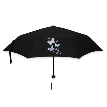 Butterfly butterfly animal colorful color - Umbrella (small) - black - Front