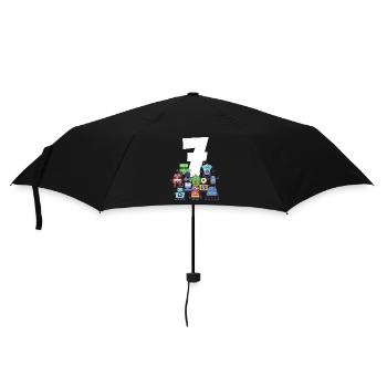 Anniversaire d’enfant 7ème anniversaire 7 Enfants 7 Enfants - Parapluie standard - noir - Devant
