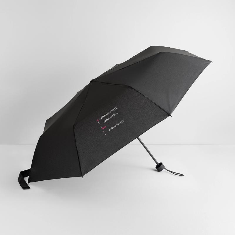 Programmcode Kaffee nachfüllen IT Entwickler Regenschirm (klein)