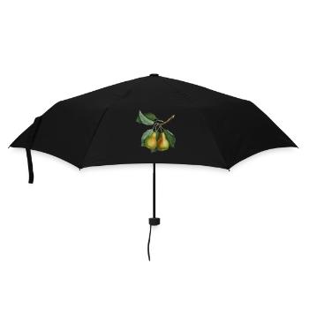 Vintage Pear, Botanical Illustration, Drawing - Umbrella (small) - black - Front