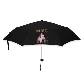 40 Jahre Einhorn ich bin 39+ 40. Geburtstag - Regenschirm (klein) - Schwarz - Vorne