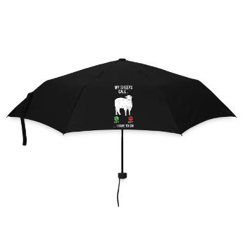 Schäfer Spruch meine Schafe rufen an Landwirt - Regenschirm (klein) - Schwarz - Vorne