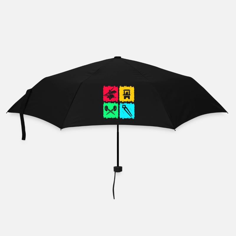 Schmied Amboss - Regenschirm (klein) - Schwarz