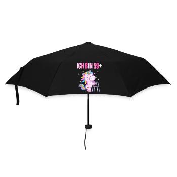 60 Jahre Einhorn ich bin 59+ 60. Geburtstag - Regenschirm (klein) - Schwarz - Vorne