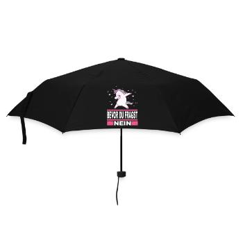 Bevor du fragst nein - Lustige Sprüche Funny - Regenschirm (klein) - Schwarz - Vorne