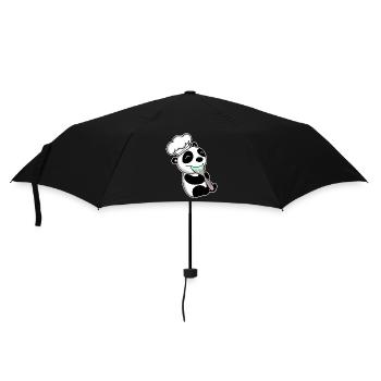 Panda bouillant bébé - Parapluie standard - noir - Devant