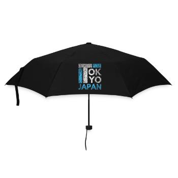 Japan, Tokyo City, Tokyo, Typography - Umbrella (small) - black - Front