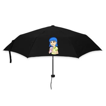 Anime fille avec bubble tea - Parapluie standard - noir - Devant