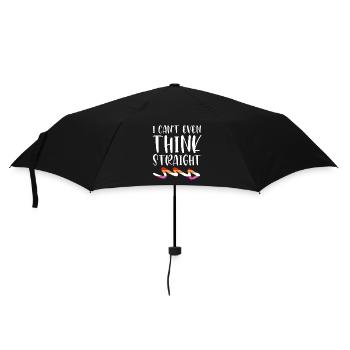 I can't even think straight LGBT Pride lesbian - Umbrella (small) - black - Front