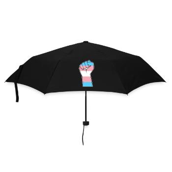 Transgender Flagge Transsexuell Faust Trans Pride - Regenschirm (klein) - Schwarz - Vorne