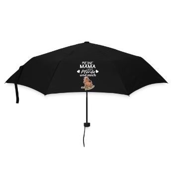 Mama Mutter Pferde Liebe Geschenk Kleinkind - Regenschirm (klein) - Schwarz - Vorne