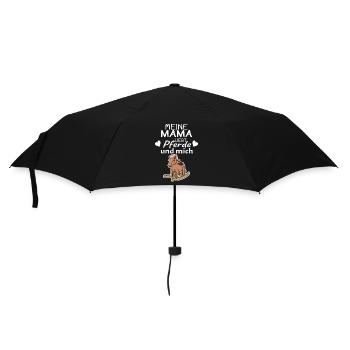 Mama Mutter Pferde Liebe Geschenk Kleinkind - Regenschirm (klein) - Schwarz - Vorne