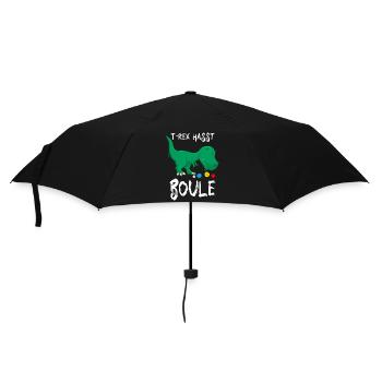 Lustiger Boule Spruch TRex hasst Boule Boccia - Regenschirm (klein) - Schwarz - Vorne