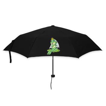 Frosch Braut Schleier Hochzeit - Regenschirm (klein) - Schwarz - Vorne