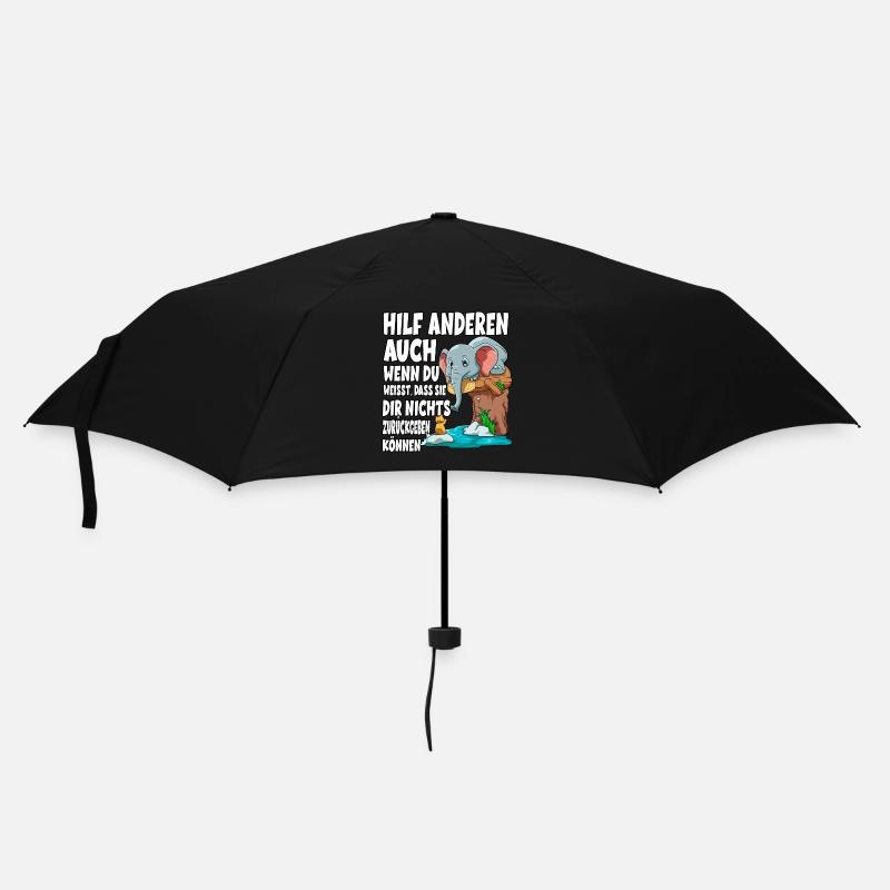 Hilf Anderen - Regenschirm (klein) - Schwarz