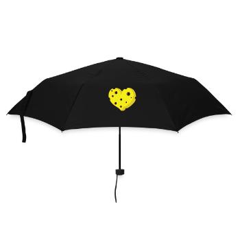 Piece of heart-shaped cheese - Umbrella (small) - black - Front