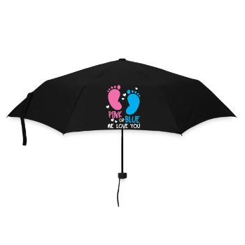 Gender Reveal Party - Regenschirm (klein) - Schwarz - Vorne
