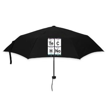 Techno Music Chemistry Elements Periodic Table - Umbrella (small) - black - Front