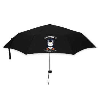 Player 4 Penguin Offspring Pregnancy Gaming - Umbrella (small) - black - Front