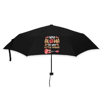 Ukulélé joueur instrument de musique guitare Uke Hawaii - Parapluie standard - noir - Devant