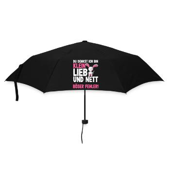 Böses Hasi Klein Lieb Und Nett Halloween Kostüm - Regenschirm (klein) - Schwarz - Vorne