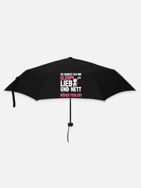 Böses Hasi Klein Lieb Und Nett Halloween Kostüm - Regenschirm (klein) - Schwarz