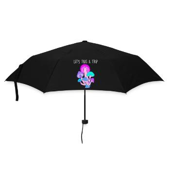 Lets take a trip LSD Acid Mushrooms Party Drugs - Umbrella (small) - black - Front