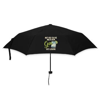 Gin Auf der Suche nach dem Gin des Lebens Gin - Regenschirm (klein) - Schwarz - Vorne