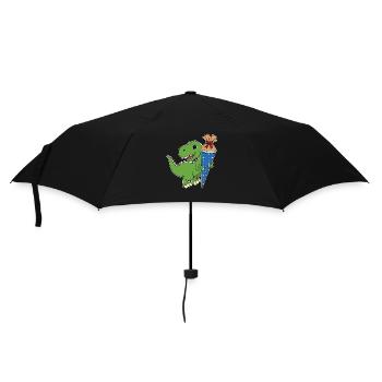 Dino Zuckertüte - Regenschirm (klein) - Schwarz - Vorne