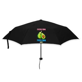Werdende Eltern Mamacado und Papacado Baby 2022 - Regenschirm (klein) - Schwarz - Vorne