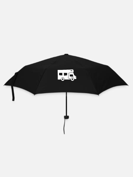 Wohnwagen Wohnmobil Camping Camper - Regenschirm (klein) - Schwarz