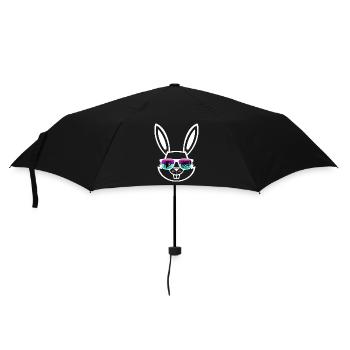Rapmusk Cooler Hase Hip Hop Häschen - Regenschirm (klein) - Schwarz - Vorne
