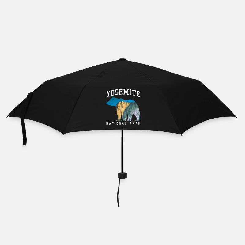 Yosemite Nationalpark Abenteuer Retro Bär Geschenk - Regenschirm (klein) - Schwarz