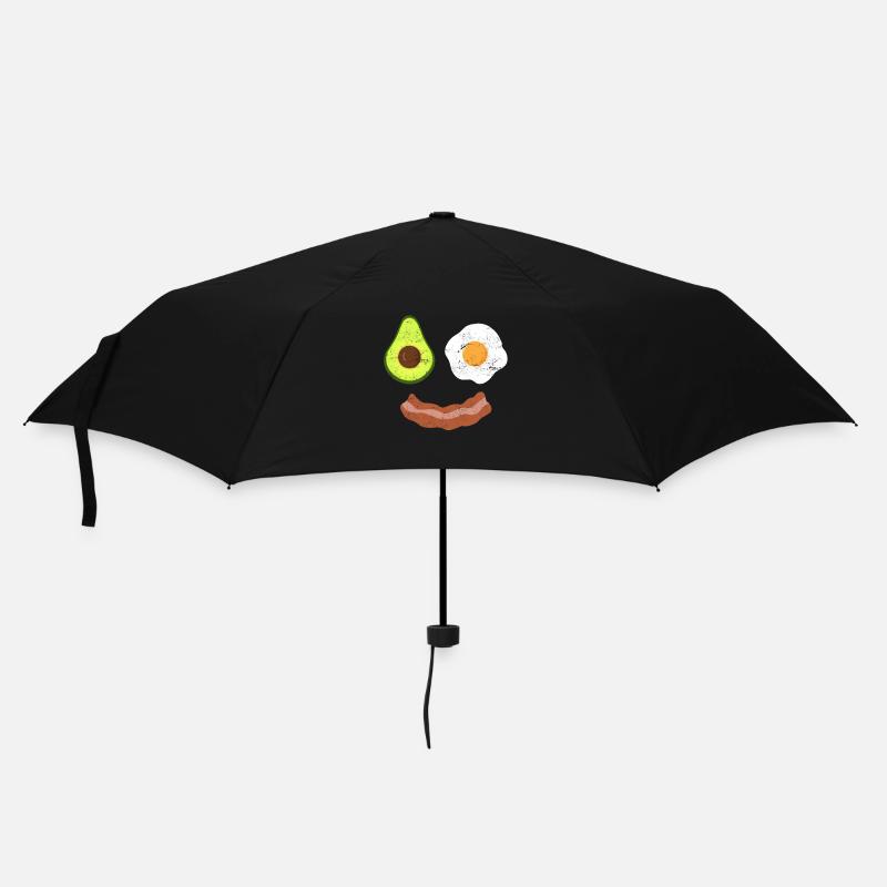 Brunch Breakfast Bacon Egg Avocado Fried Egg - Umbrella (small) - black