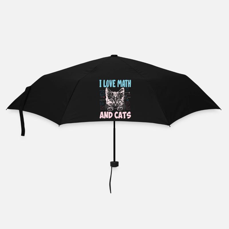 Math Kitty Katze Ich liebe Mathe und Katzen Mathe Lehrer - Regenschirm (klein) - Schwarz