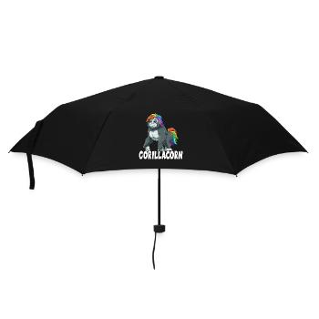 Gorillacorn für einen Gorilla und Einhorn - Regenschirm (klein) - Schwarz - Vorne