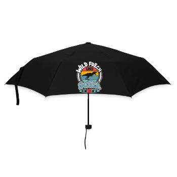 10. Jahre Kindergeburtstag Dino Dinosaurier - Regenschirm (klein) - Schwarz - Vorne