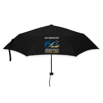 60 Jahre Alter 60. Geburtstag lausiges Shirt - Regenschirm (klein) - Schwarz - Vorne
