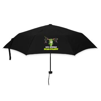 Pyjama Nachthemd Schildkröte Morgenmuffel Schlafen - Regenschirm (klein) - Schwarz - Vorne