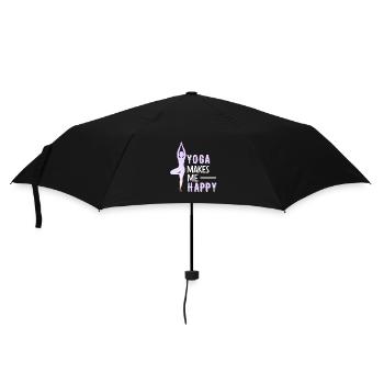 Drôle de yoga Méditation Citation Le yoga me rend heureux - Parapluie standard - noir - Devant