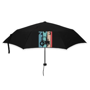 2. Jahre Kinder Traktor - Regenschirm (klein) - Schwarz - Vorne