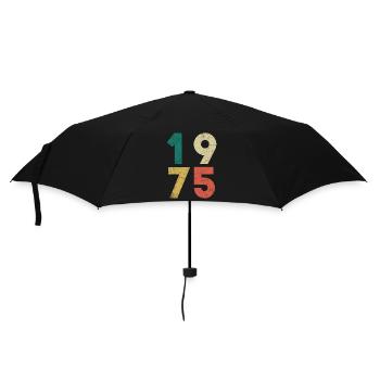 Vintage Anniversaire Rétro 1975 - Parapluie standard - noir - Devant